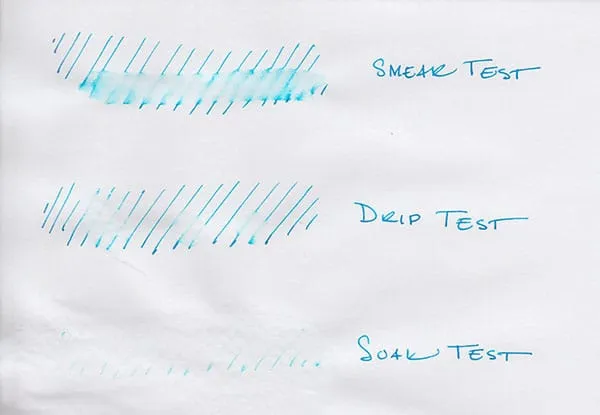 j herbin bleu pervenche water test