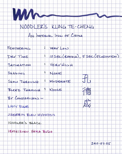 Noodler's Fountain Pen Ink 3oz Kung Te-Cheng