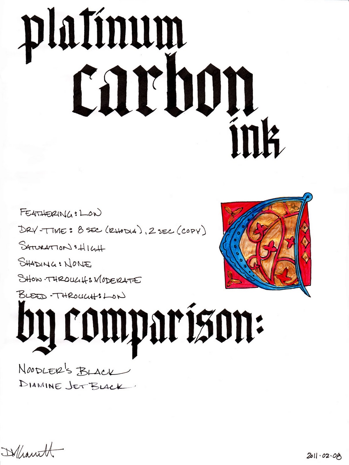 Platinum Carbon and Pigment Bottled Inks