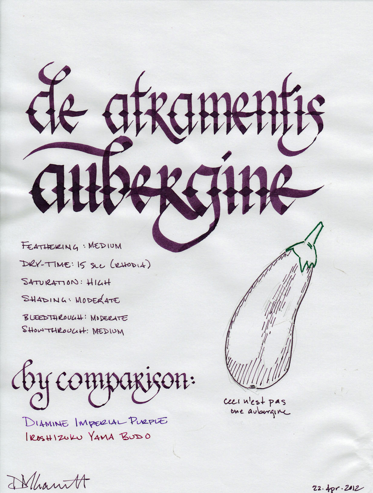 De Atramentis Aubergine