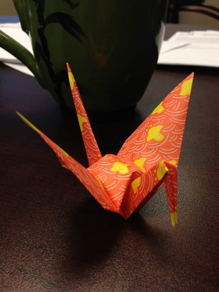 origami paper crane
