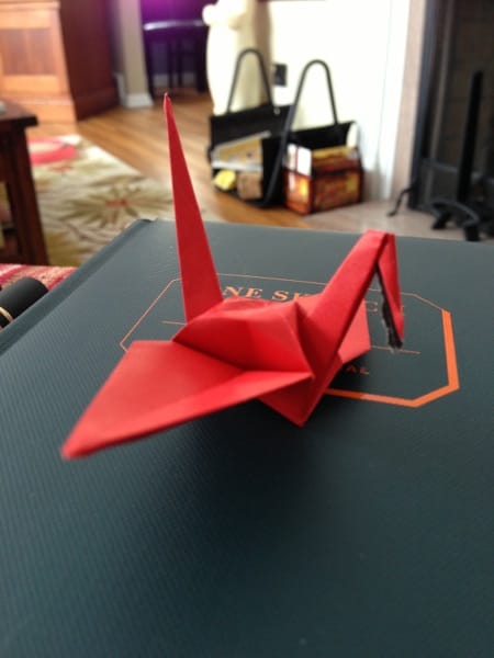 Origami crane: 1/1000