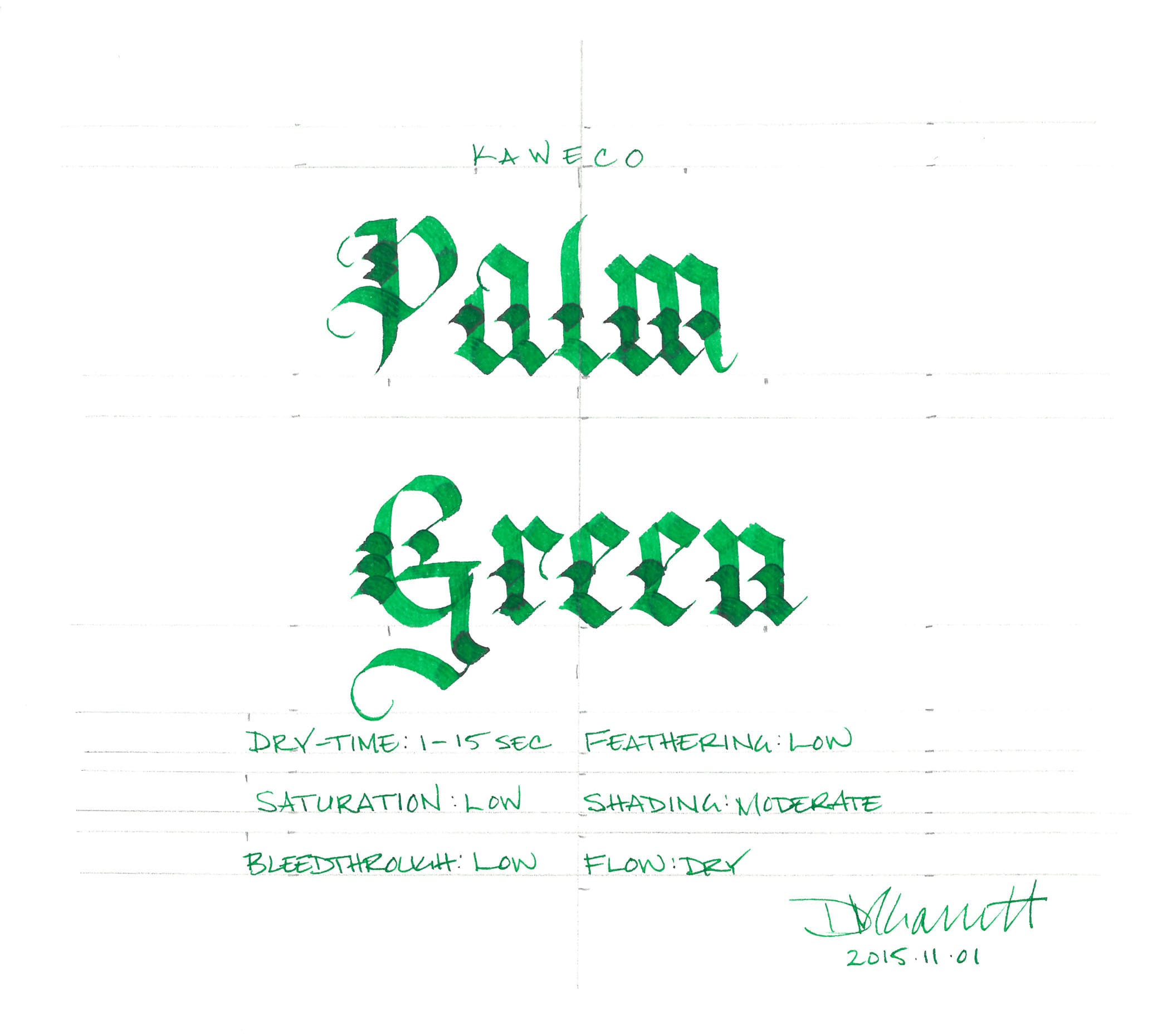 Kaweco Palm Green ink