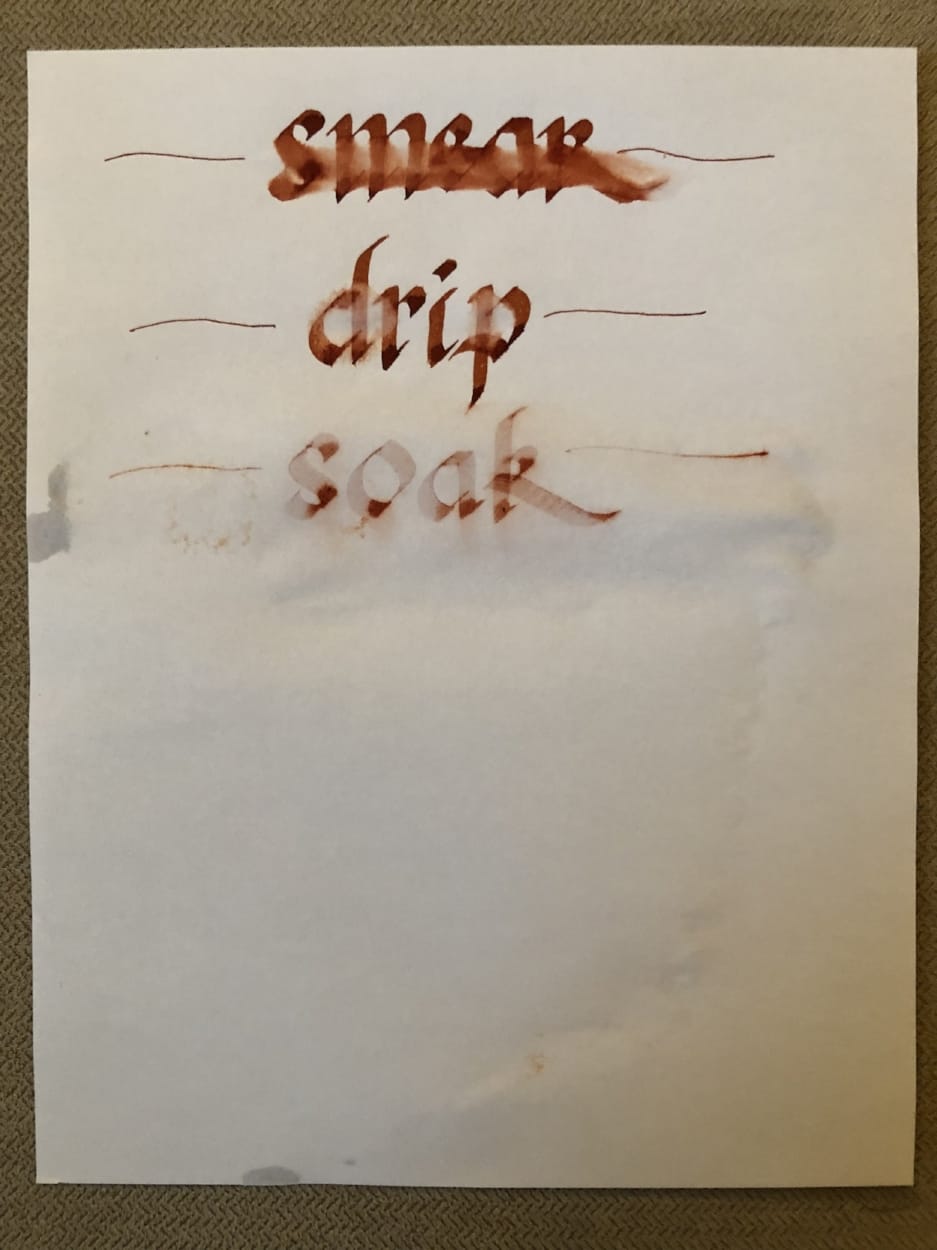 Diamine Ancient Copper Water Tests